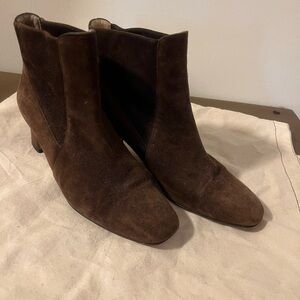 Salvatore Ferragamo Dark Brown Ankle Boots